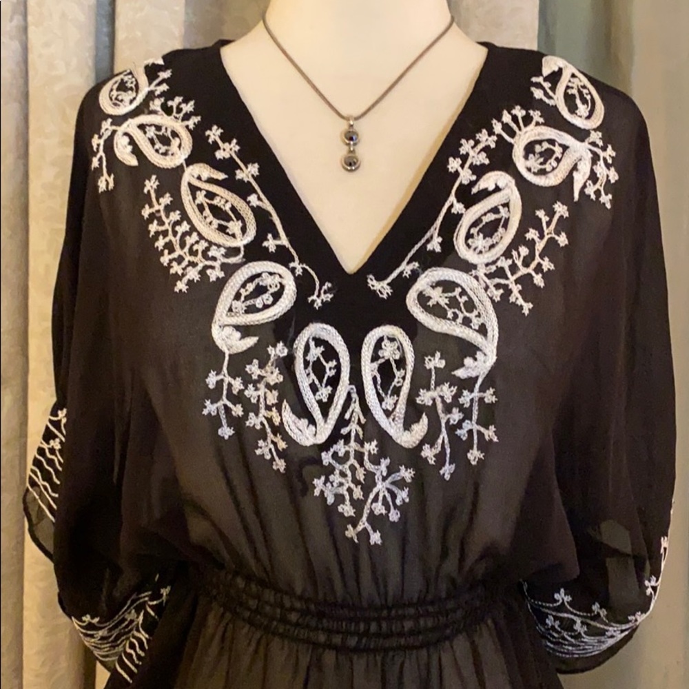 Fun & Flirt Sheer Top Black White - Picture 6 of 16